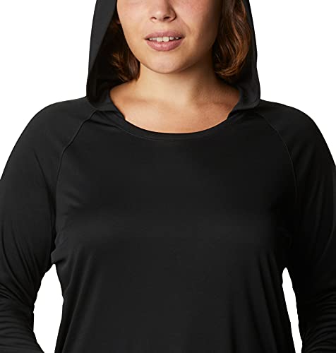 Columbia Women's Tidal Tee Hoodie, Black/Cirrus Grey Logo