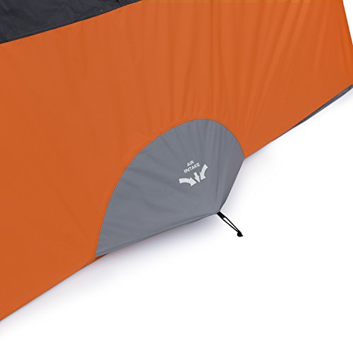 CORE 10 Person Straight Wall Cabin Tent (Orange) - Nature tee
