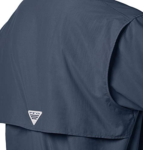 Columbia PFG Fishing Shirt Men Large Long Sleeve 100% Nylon Caped Vented  Pockets