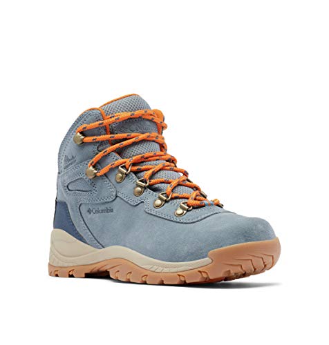 Columbia Women’s Newton Ridge Plus Waterproof Amped Hiking Boot, Waterproof Leather, Mercury/Light Orange