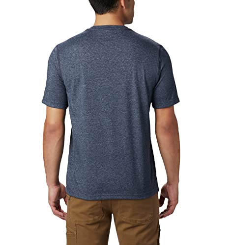 Columbia Men's Thistletown Park Crew Sweatshirt - Moisture-Wicking, UPF 15 Sun Protection, Short Sleeve, 67% Polyester 33% Cotton