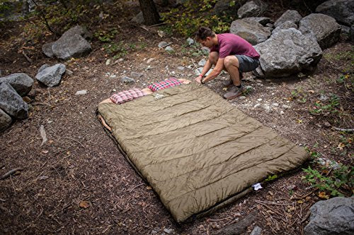 TETON Sports Mammoth 0F Queen-Size Double Sleeping Bag, Green