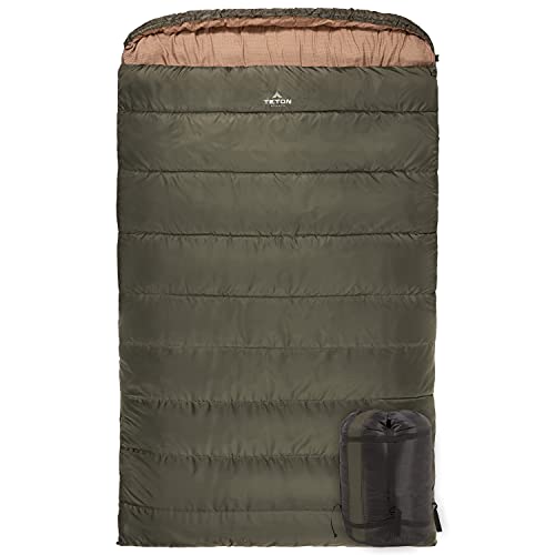 TETON Sports Mammoth 0F Queen-Size Double Sleeping Bag, Green