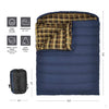 TETON Sports Mammoth +20F Queen-Size Double Sleeping Bag, Blue