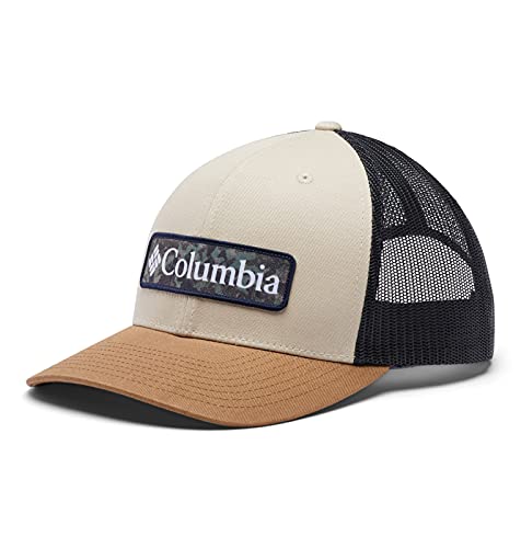 Columbia Men's Mesh Snap Back Hat, Ancient Fossil/Collegiate Navy/Delt -  Nature tee