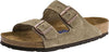 Birkenstock Unisex Arizona Taupe Suede Soft Foot Bed Sandals