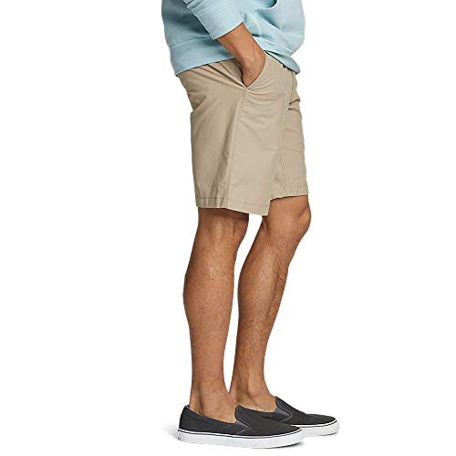Eddie Bauer Men's Voyager Flex 10" Chino Shorts Light Khaki