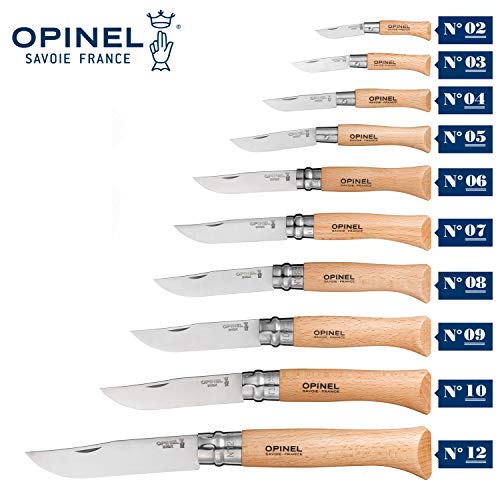 Opinel No.06 Stainless Steel Folding Knife with Beechwood Handle