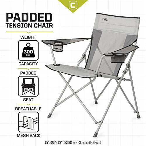 Core Equipment Tension Chair with Carry Bag, Gray