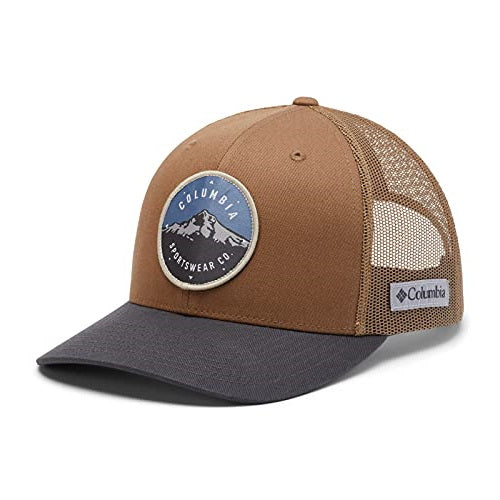 Columbia Mesh Snap Back Hat, Ball Cap, One Size, Delta/Shark/Mt