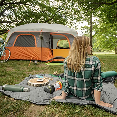 core 10 person tent CORE 10 Person Straight Wall Cabin Tent (Orange)