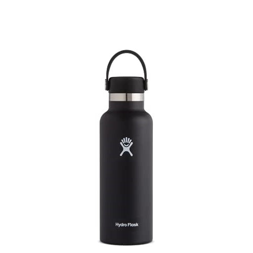 Hydro Flask Standard Mouth Bottle with Flex Cap, Black - Nature tee