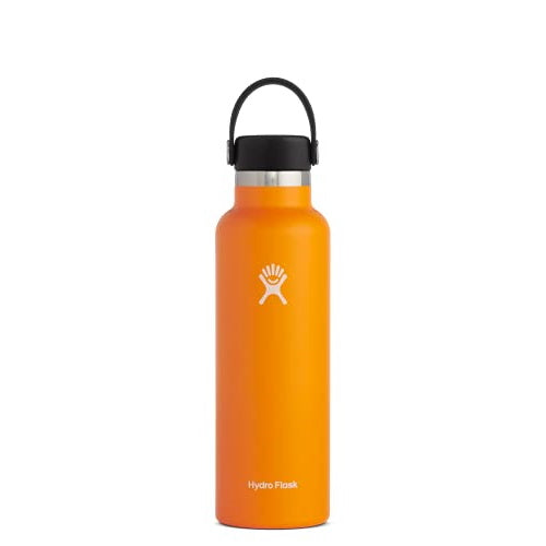 Hydro Flask Standard Mouth Bottle with Flex Cap, Clementine